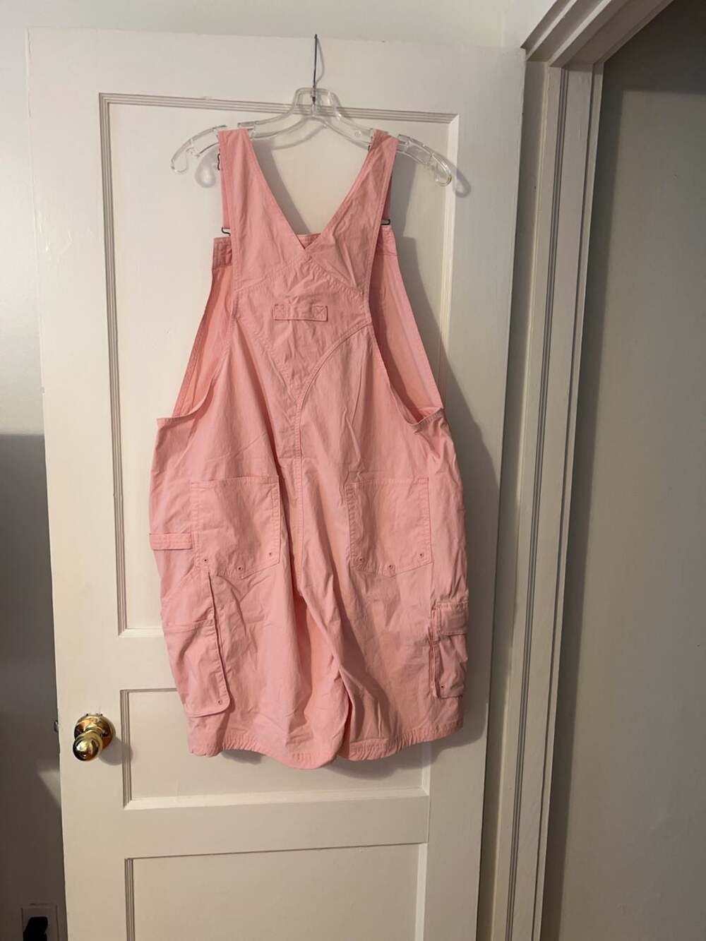 Duluth Trading Co. Women's Pink Nylon Spandex Cargo Overall Shorts Size XL - Picture 2 of 4